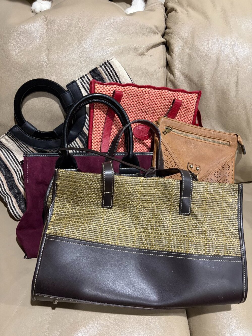5 non-leather bags for $20